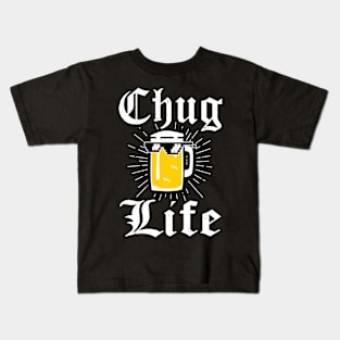 Chug Life 2 Beer Fan College Beer Lover Kids T-Shirt